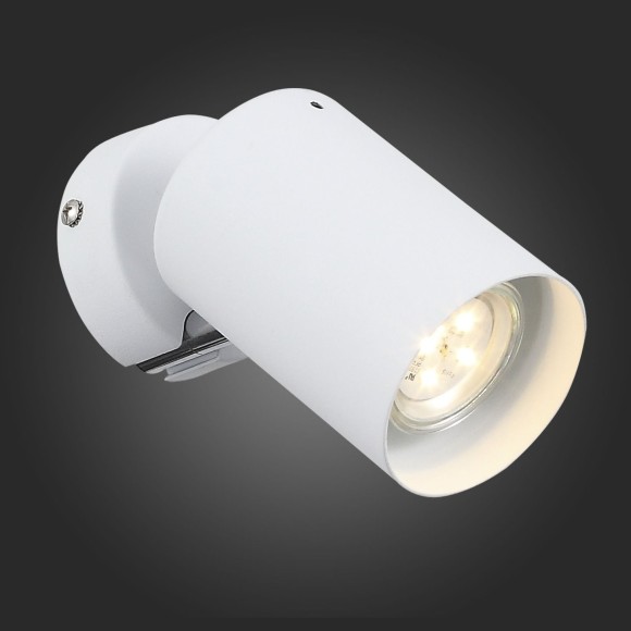 SL597.501.01 Спот ST-Luce Белый, Хром/Белый GU10 LED 1*3W Настенные светильники SL597.501.01 Спот ST-Luce Белый, Хром/Белый GU10 LED 1*3W Настенные светильники