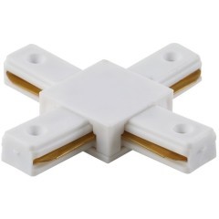 Х-образный соединитель для накладных однофазных шинопроводов Crystal Lux CLT 0.211 04 WH