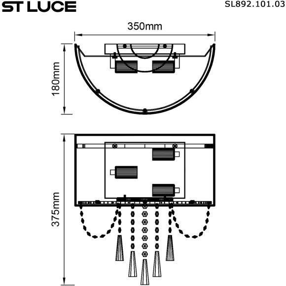 SL892.101.03 Бра ST-Luce Хром/Серебристый, Прозрачный E14 3*40W REPRESENTA SL892.101.03 Бра ST-Luce Хром/Серебристый, Прозрачный E14 3*40W REPRESENTA