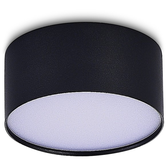 ST606.442.12 Светильник потолочный Черный LED 1*12W 4000K 1 080Lm Ra90 120° IP20 D120xH55 185-265V Накладные светильники