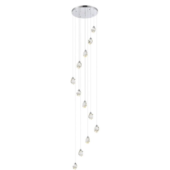 SL6114.103.12 Светильник подвесной ST-Luce Хром/Прозрачный LED 12*3W 3000K CASCATO