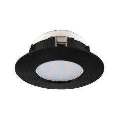 900743 Встраиваемый светильник PINEDA, 4,9W (LED), 3000K, IP20, IP44, ?78, пластик, черный
