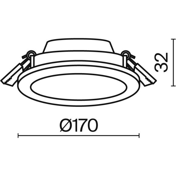 Встраиваемый светильник Maytoni DL016-6-L12W Stockton IP44 светодиодный LED 12W
