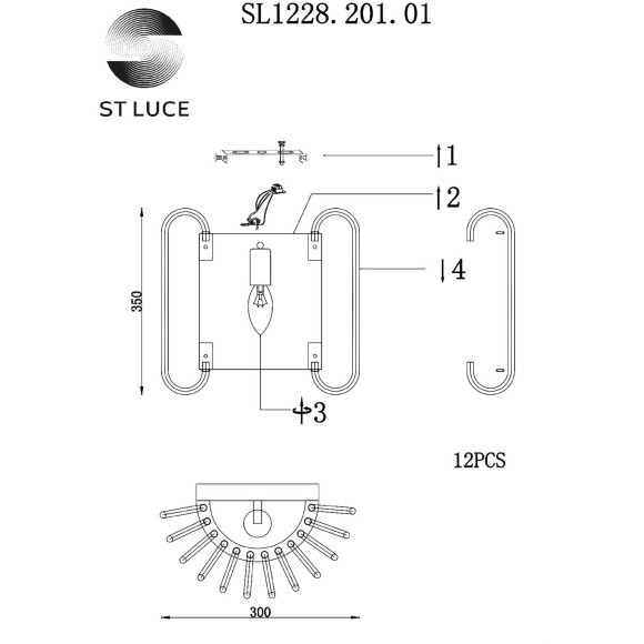 SL1228.201.01 Бра ST-Luce Золотистый/Прозрачный E14 1*40W GROSSETO SL1228.201.01 Бра ST-Luce Золотистый/Прозрачный E14 1*40W GROSSETO