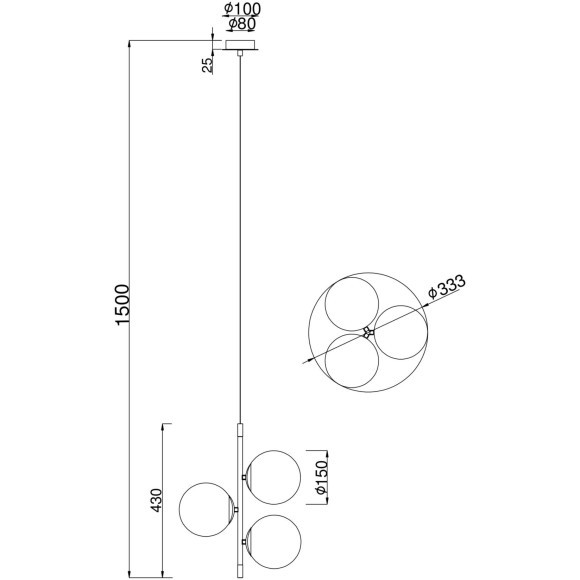 Подвесной светильник Maytoni MOD048PL-03G Подвесной светильник Maytoni MOD048PL-03G