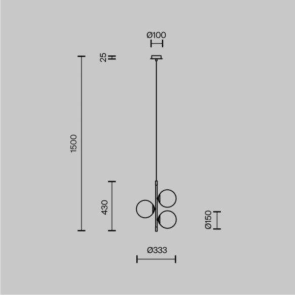 Подвесной светильник Maytoni MOD048PL-03G Подвесной светильник Maytoni MOD048PL-03G