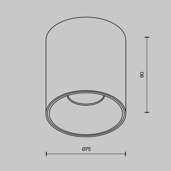 Потолочный светильник Technical C064CL-12W4K-RD-B