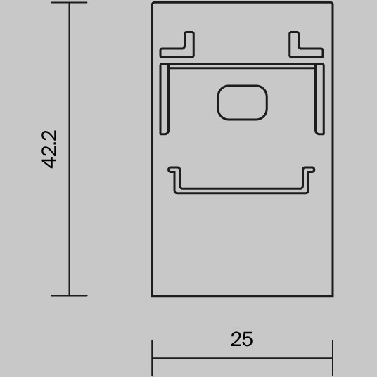 Комплект заглушек (для профиля 25×42) 2 шт., 642061