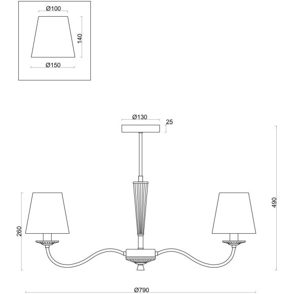 Люстра потолочная Freya FR2027PL-07N Osborn под лампы 7xE14 40W
