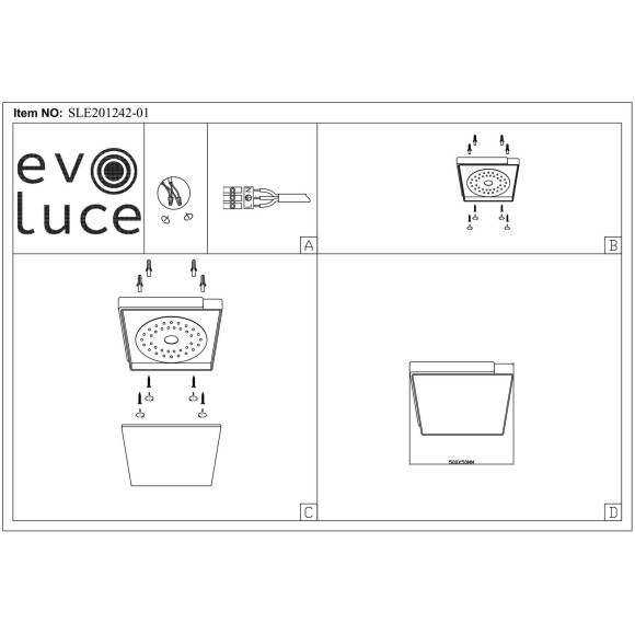 SLE201242-01 Светильник потолочный Черный, Светлое дерево/Белый LED 1*42W 3000K/4000K/6000K FESTA