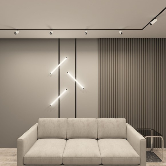 DK8065-BK Трековый магнитный светодиодный SMART (TUYA, Алиса, Wi-Fi, пам. настроек) светильник Denkirs SMART 220V CRI90+ 3000-6000К 950Лм 360° 12Вт