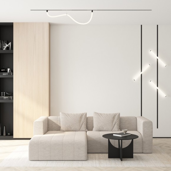 DK8065-BK Трековый магнитный светодиодный SMART (TUYA, Алиса, Wi-Fi, пам. настроек) светильник Denkirs SMART 220V CRI90+ 3000-6000К 950Лм 360° 12Вт