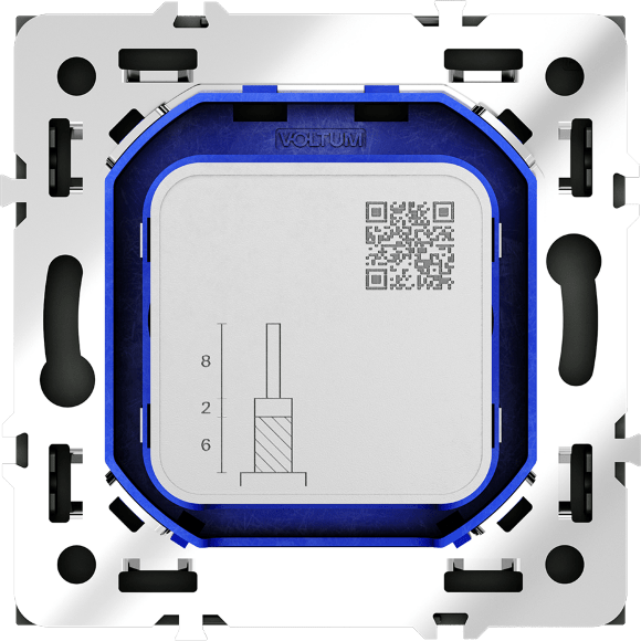 Розетка телевизионная встраиваемая VOLTUM S70 оконечная TV+SAT, (черный матовый)
