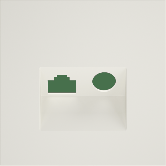 Накладка для розетки TV+RJ45 кат. 6, S70 (хлопок)