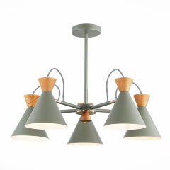 SLE125112-05 Светильник потолочный Серый, Золотистый/Серый, Темное дерево E14 5*40W MODICA SLE125112-05 Светильник потолочный Серый, Золотистый/Серый, Темное дерево E14 5*40W MODICA