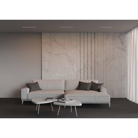 Maytoni LL313009 Готовый 50см встраиваемый линейный черный светильник с белым матовым рассеивателем, 1000x50x35мм, LED 10Вт 550Лм 3000К CRI90 120° IP33 220В (комплект: лента, блок питания, крепления, профиль)