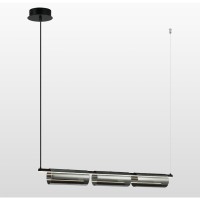 SY1027 LUSSOLE КАРРОЛЛТОН Черный линейно-подвесной светильник, LED 12 Вт, 3000 К, 1080 Лм, IP20