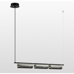 SY1027 LUSSOLE КАРРОЛЛТОН Черный линейно-подвесной светильник, LED 12 Вт, 3000 К, 1080 Лм, IP20