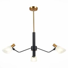 SLE205403-03 Светильник подвесной Черный, Латунь/Белый E14 3*60W LITA SLE205403-03 Светильник подвесной Черный, Латунь/Белый E14 3*60W LITA