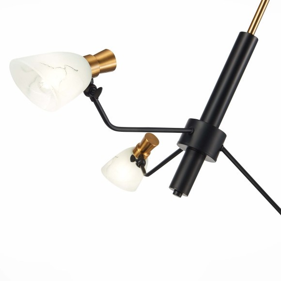 SLE205403-03 Светильник подвесной Черный, Латунь/Белый E14 3*60W LITA SLE205403-03 Светильник подвесной Черный, Латунь/Белый E14 3*60W LITA