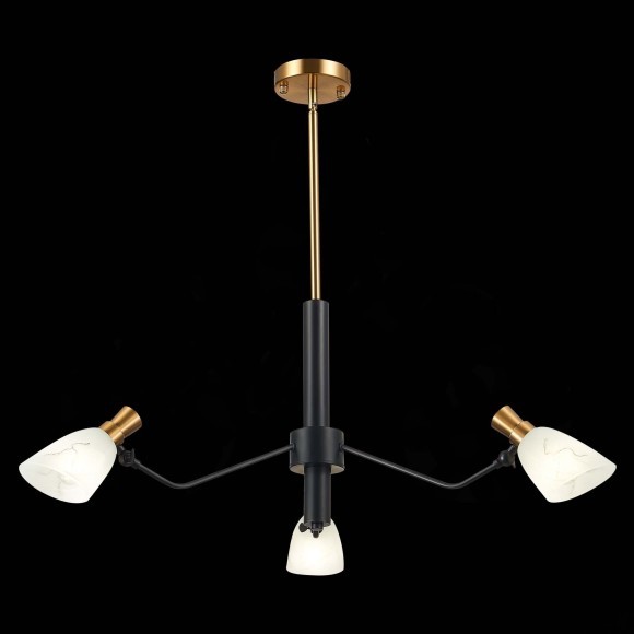 SLE205403-03 Светильник подвесной Черный, Латунь/Белый E14 3*60W LITA SLE205403-03 Светильник подвесной Черный, Латунь/Белый E14 3*60W LITA
