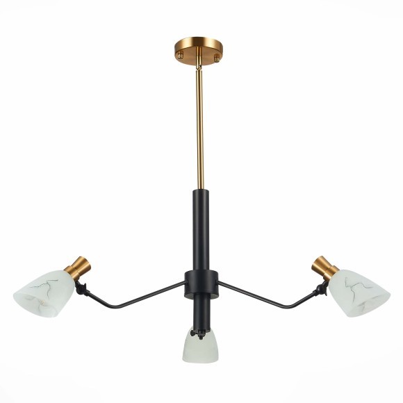 SLE205403-03 Светильник подвесной Черный, Латунь/Белый E14 3*60W LITA SLE205403-03 Светильник подвесной Черный, Латунь/Белый E14 3*60W LITA