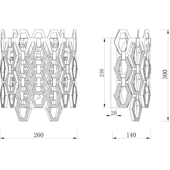 Бра Maytoni MOD490WL-02G Tissage под лампы 2xE14 40W