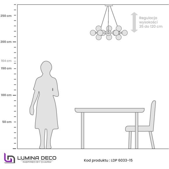 Подвесной светильник Lumina Deco Marsiada LDP 6033-25 FGD