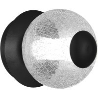 SL6120.401.01 Светильник настенный ST-Luce Черный/Прозрачное кракелированное стекло LED 1*8,5W 3000K PEEK