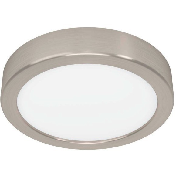 900583 Накладной светильник диммируемый FUEVA 5, 11W (LED), 3000K, Ø160, сталь, матовый никель / пластик, белый