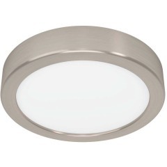 900583 Накладной светильник диммируемый FUEVA 5, 11W (LED), 3000K, Ø160, сталь, матовый никель / пластик, белый
