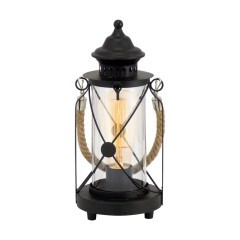 49283 Настольная лампа BRADFORD, 1x60W (E27), ?140, H330, сталь, черный/стекло 49283 Настольная лампа BRADFORD, 1x60W (E27), ?140, H330, сталь, черный/стекло