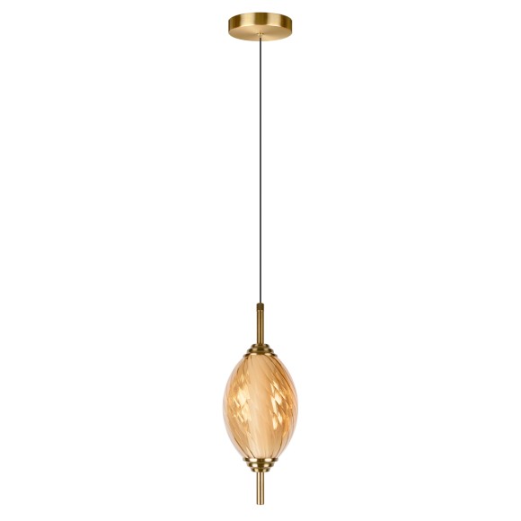 10421/A Amber Loft It HELIX Подвесной светильник бронзовый с янтарным стеклянным плафоном, LED 14 Вт, 4000 К, IP20, 220 В