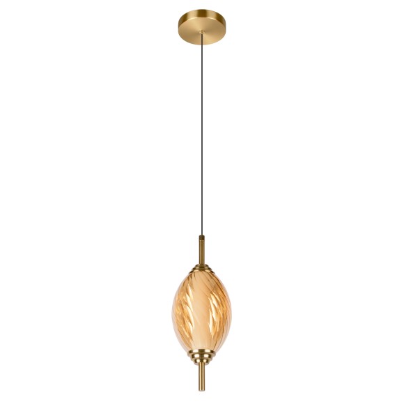 10421/A Amber Loft It HELIX Подвесной светильник бронзовый с янтарным стеклянным плафоном, LED 14 Вт, 4000 К, IP20, 220 В