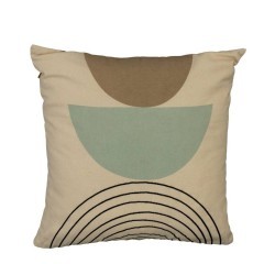 420122 BERHALA Подушка декоративная L450 B450, наволочка: 100% хлопок, кремовый, коричневый, мятный, наполнитель: полиэстер