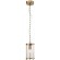 1046/05/01P Stilfort Vase (Вэйс) Бронзовый подвесной светильник с прозрачным стеклянным плафоном E14 на 1 лампу