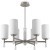 Подвесная люстра с белыми стеклянными плафонами, лампы Е27 6шт Freya Chic FR2031PL-06N