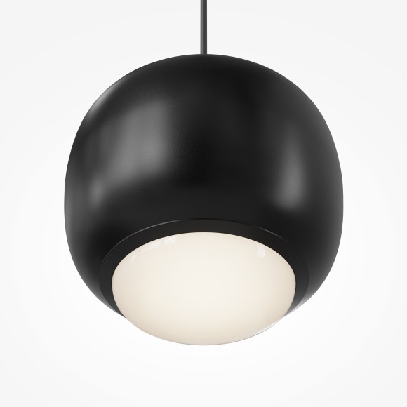 MOD466PL-L12B3K Подвесной светодиодный светильник с черным металлическим плафоном, 12Вт, 180°, 3000К, CRI90, 1100Лм Maytoni Brio