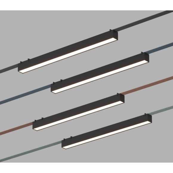 DK5676-BK Светодиодный SMART светильник для трека-ремня серии Denkirs Belty 48V, 24W, RA90, 120°, 2700-6500K