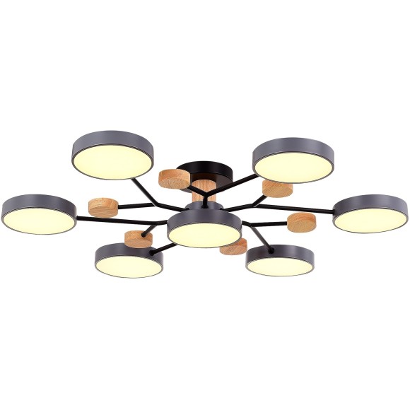 SLE6006-702-07 Светильник потолочный Серый/Серый LED 7*12W 3000K/4500K/6000K FAEMA