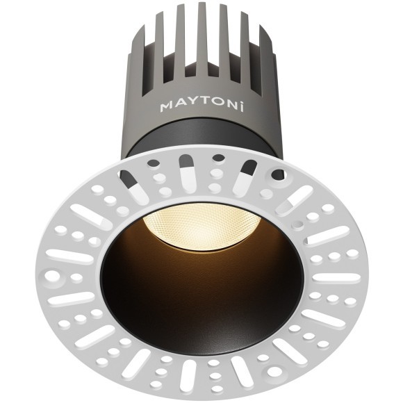 Встраиваемый светильник Maytoni Dip Hight+ LED Ra90 Lm1550 IP20 3000K 15Вт 50° DL122-15W-3K-TRS-B