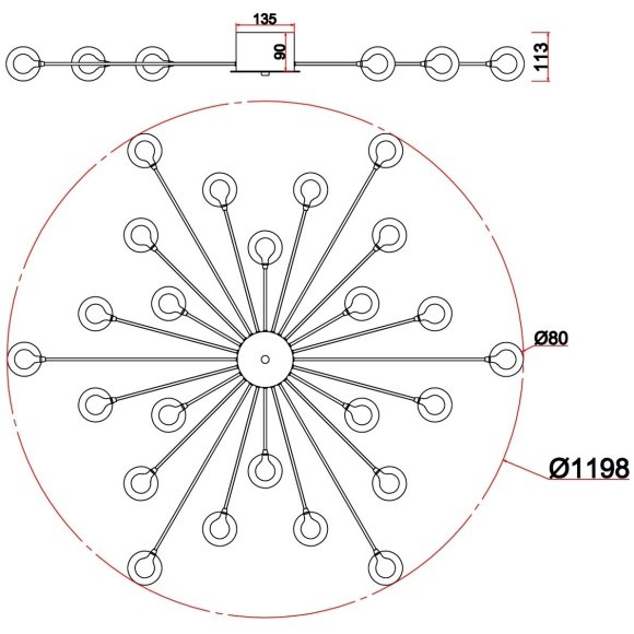 Потолочный светильник Freya FR5242CL-24B1