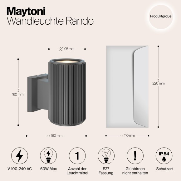Архитектурная подсветка Maytoni Rando O419WL-01GR