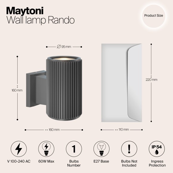 Архитектурная подсветка Maytoni Rando O419WL-01GR
