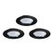 900754 Комплект встраиваемых светильников PENETO, 3X2,8W (GU10), ?78, сталь, черный