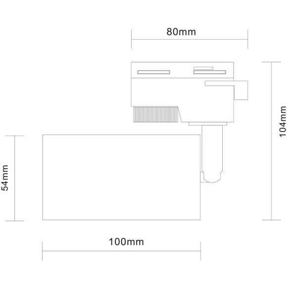 ST300.406.01 однофазный двужильный трековый светильник ST Luce под сменную лампу GU10