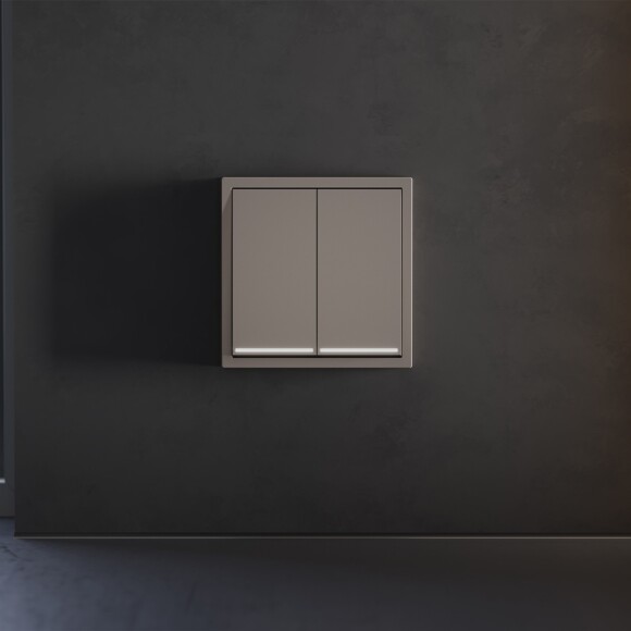 Клавиши для выключателя/переключателя двухклавишного с подсветкой, S70 (капучино)