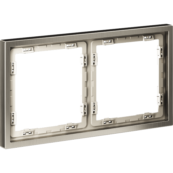 Рамка металлическая на 2 поста, S70 Metal (никель) Рамка металлическая на 2 поста, S70 Metal (никель)