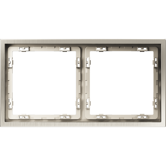 Рамка металлическая на 2 поста, S70 Metal (никель) Рамка металлическая на 2 поста, S70 Metal (никель)