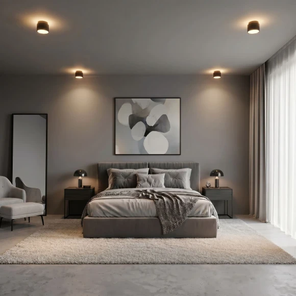 Crystal Lux CLT 085C BL 1400/592 Потолочный накладной LED светильник теплого света, черный матовый металл, белый матовый рассеиватель, технический минималистичный, свет вверх и вниз, 6+16Вт, 3000К 1360Лм CRI95 120° IP20 220V